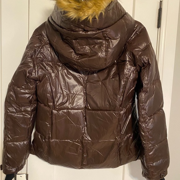 S13 Allie Chocolate Jacket with Fur Hood from Nordstrom Size Large - Picture 2 of 7